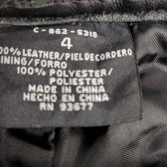 MIX IT GENUINE LEATHER VINTAGE PANTS DARTED IN FRONT AND BACK. - Picture 4 of 5